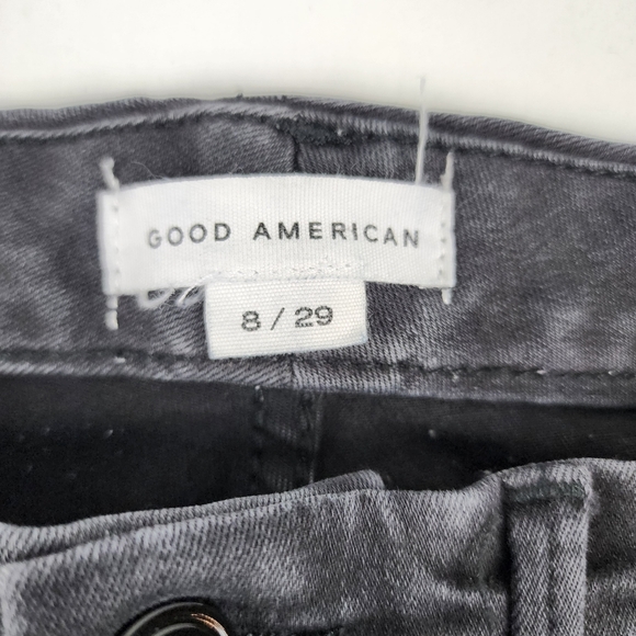 Good American Jeans Womens 8/29 Good Legs Extreme V Back Yoke Black120 (29x28) - Picture 5 of 11